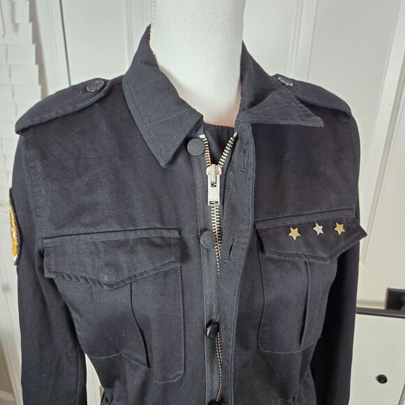 Zadig & Voltaire Kayak Mili Skull Jacket Small Black Goth Grunge Utility - Picture 7 of 16